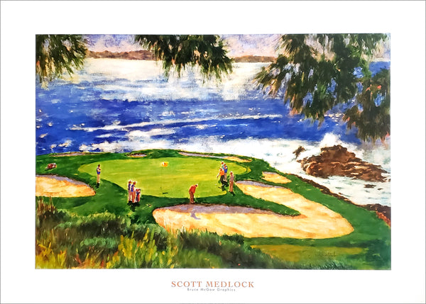 Pebble Beach Golf "Golfer's Paradise" Poster Print by Scott Medlock