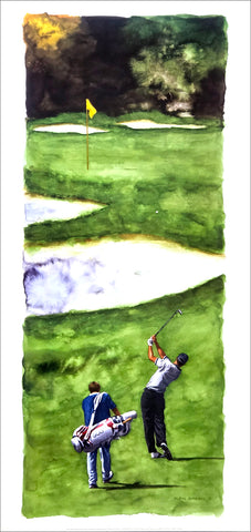 Golfing "Sweet Swing" Golf Action Art Poster by Glen Green - Canadian Art Prints