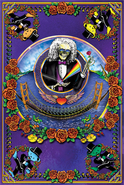 Grateful Dead "Deadheads Across the Golden Gate" by Jerry Jaspar (2011) 24x36 Art Poster