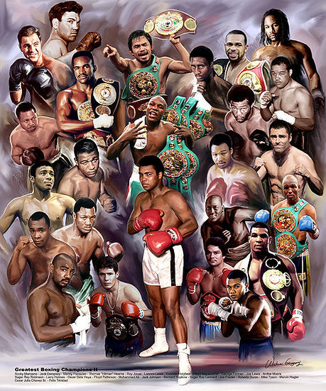 Greatest Boxing Champions (25 Legends) Premium Poster Print - Wishum Gregory