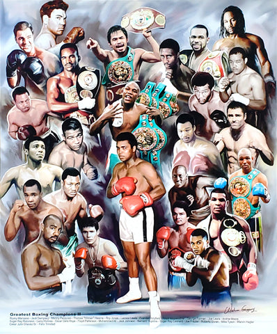 Greatest Boxing Champions (25 Legends) Premium Poster Print - Wishum Gregory
