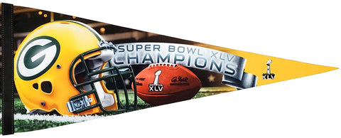 Green Bay Packers Super Bowl XLV Champions Premium Felt Commemorative Pennant - Wincraft 2011