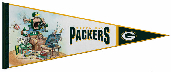 Green Bay Packers Football "The Fan" by Gary Patterson NFL Felt Pennant - Rico Inc.