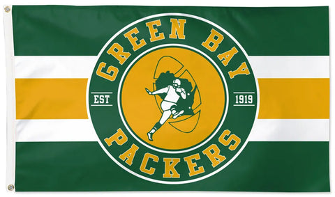 Green Bay Packers Retro-Lombardi-Era Style Official NFL Football 3'x5' Flag - Wincraft Inc.