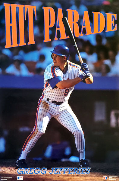 Gregg Jefferies "Hit Parade" New York Mets Vintage Original 1991 MLB Action Poster - Costacos Final Stock Collection