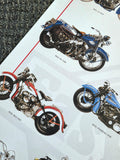 The Harley-Davidson Legend 26 Classic Motorcycles Poster - Eurographics Inc.
