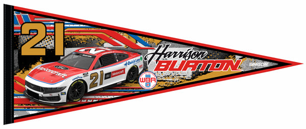Harrison Burton NASCAR Motorcraft #21 Auto Racing Action Felt Collector's Pennant - Wincraft Inc.
