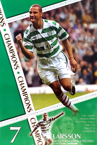 Henrik Larsson "Action" Glasgow Celticc FC Poster - U.K. 2003