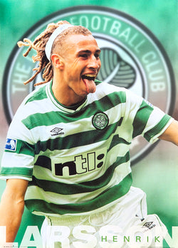 Henrik Larsson "Celtic Pride" Glasgow Celtic FC Poster - GB 2000