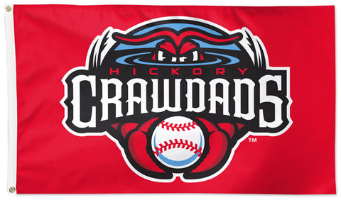 Hickory Crawdads Official Minor League Baseball Deluxe-Edition 3'x5' Flag - Wincraft