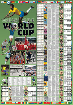 History of The FIFA World Cup Soccer 1930-2022 Wall Chart 27x39 Poster - Vanguard 2025
