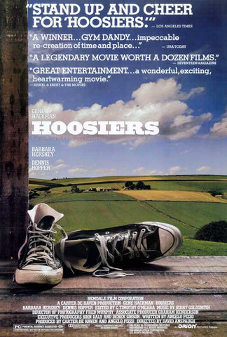 Hoosiers (1986) Basketball Movie Poster 27x40 Reproduction
