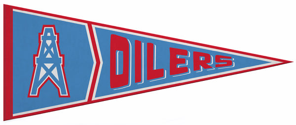 Houston Oilers Official NFL Retro Collection Felt Pennant - Rico Inc.
