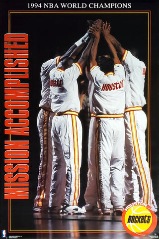 Houston Rockets "Mission Accomplished" 1994 NBA Champions Official Commemorative Poster - Costacos Final Stock Collection