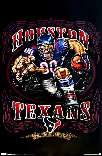 Houston Texans "Grinding it Out" NFL Theme Art Poster - Costacos Sports