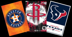 COMBO: Houston, Texas Sports Teams 3-Poster Combo (Rockets, Astros, Texans)