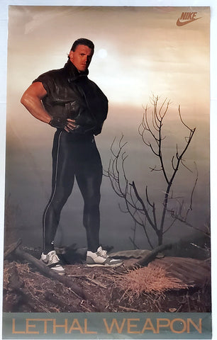 Howie Long "Lethal Weapon" Los Angeles Raiders 1987 Vintage Original 22x36 Poster - Nike Inc.