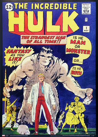 The Incredible Hulk #1 (May 1962) Vintage Marvel Cover Poster Reproduction - Asgard Press
