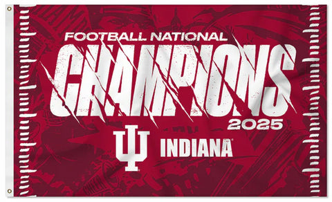 *SHIPS 2/2* Indiana Hoosiers 2025 NCAA Football National Champions Official Commemorative 3'x5' FLAG - Rico Inc.