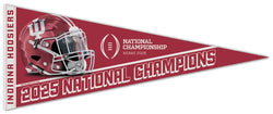 *SHIPS 2/2* Indiana Hoosiers 2025 NCAA Football National Champions Helmet-Style Felt Collector's Pennant - Wincraft Inc.