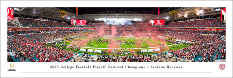 Indiana Hoosiers 2025 NCAA College Football National Champions Panoramic Poster Print - Blakeway 2026