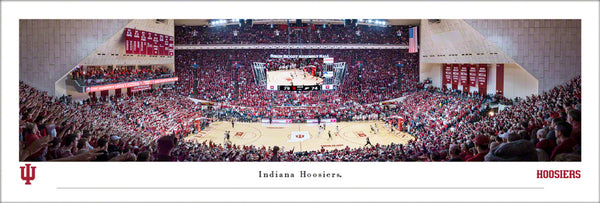 Indiana Hoosiers Basketball Assembly Hall Game Night Panoramic Poster Print - Blakeway 2023