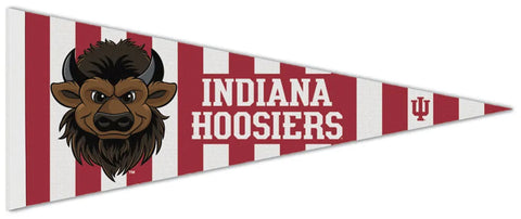 Indiana Hoosiers "Hoosier the Bison" NCAA Official Premium Felt Collector's Pennant - Wincraft