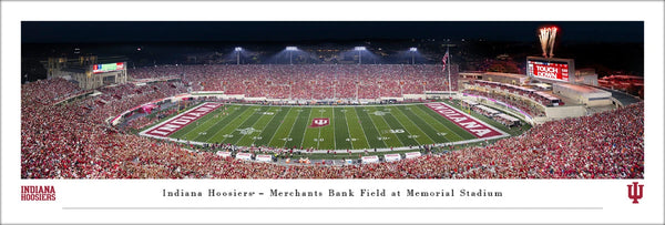Indiana Hoosiers Football Memorial Stadium Game Night Panoramic Poster Print - Blakeway 2026