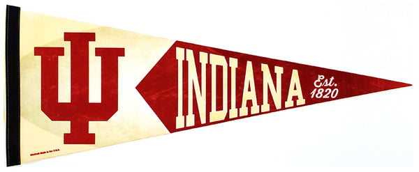 Indiana Hoosiers NCAA College Vault 1950s-Style Premium Felt Collector's Pennant - Wincraft Inc.