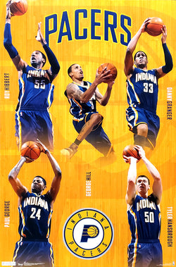 Indiana Pacers "Super Five" NBA Action Poster - Costacos 2012