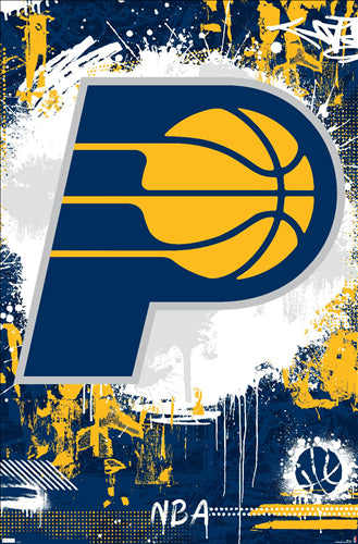 Indiana Pacers Official NBA Basketball Team Logo Poster - Costacos 202 ...