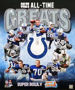 Indianapolis Baltimore Colts Football All-Time Greats (12 Legends) Premium Poster Print - Photofile