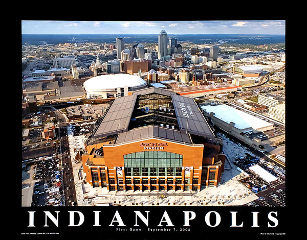Indianapolis Colts Lucas Oil Stadium "From Above" Premium Poster Print - Aerial Views