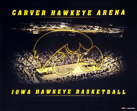 Iowa Hawkeyes Basketball Carver Arena Game Night Poster Print - ProGraphs Inc.