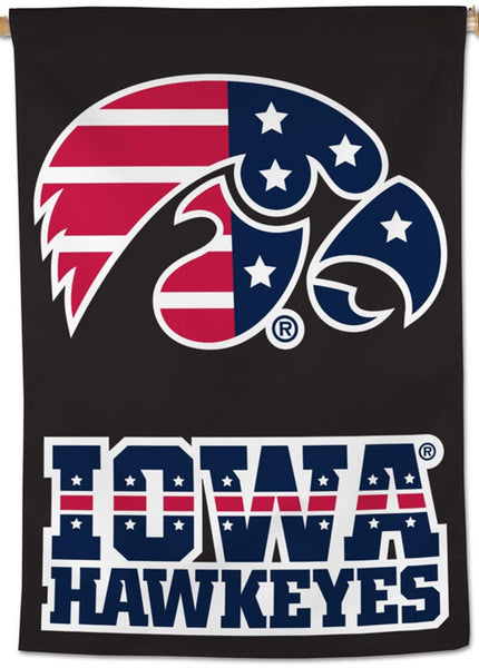 University of Iowa Hawkeyes "Herky-Patriot" Style Official NCAA Premium 28x40 Wall Banner - Wincraft