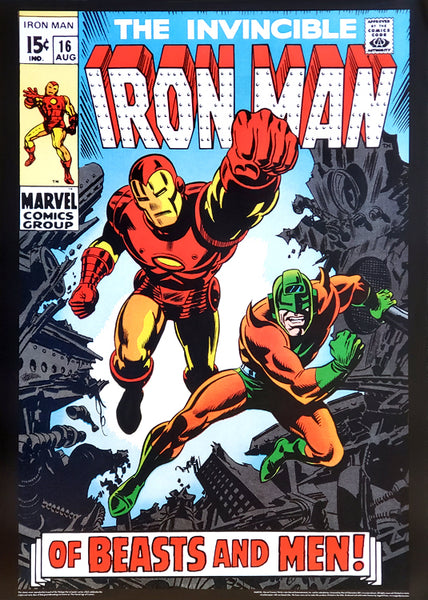 The Invincible Iron Man #16 (Aug. 1969) Vintage Marvel Cover Poster Print - Asgard Press