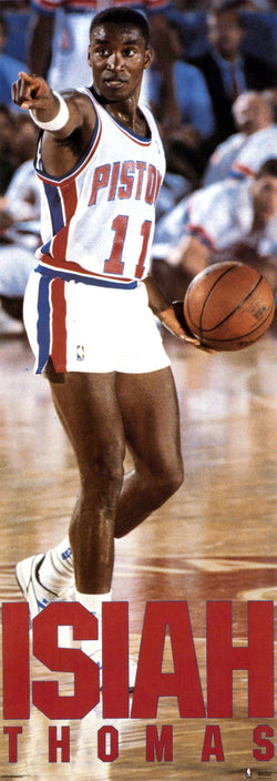 Isiah Thomas "Court Captain" Detroit Pistons 1988 HUGE Door-Sized Vintage Original Poster - Costacos Final Stock Collection