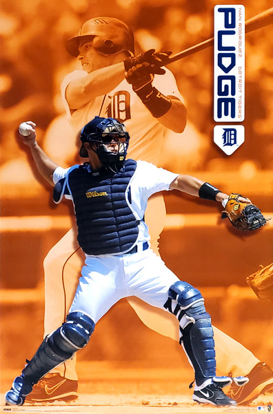 Ivan Rodriguez "Pudge" Detroit Tigers Catcher MLB Action Poster - Costacos 2008