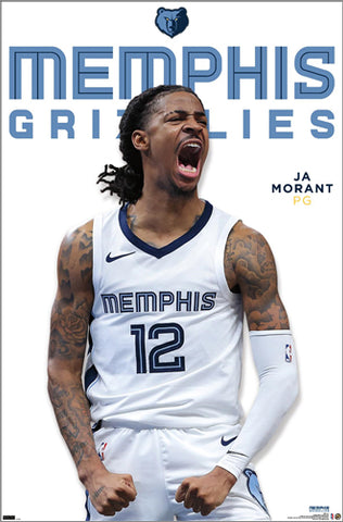 Ja Morant "Intensity" Memphis Grizzlies NBA Basketball Action Poster - Costacos 2024