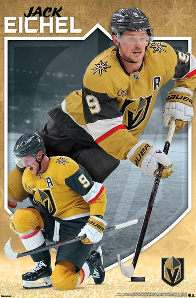 Jack Eichel "Golden Star" Vegas Golden Knights NHL Action Poster - Costacos 2026
