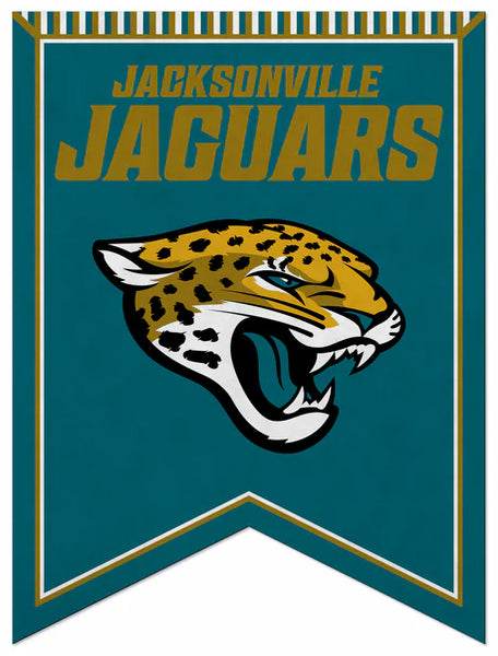 Jacksonville Jaguars NFL Football Premium Felt 18x24 Rafter Banner - Rico Inc.