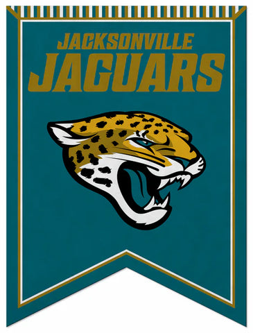 Jacksonville Jaguars NFL Football Premium Felt 18x24 Rafter Banner - Rico Inc.