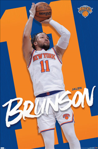 Jalen Brunson "Superstar" New York Knicks Official NBA Basketball Poster - Costacos 2023