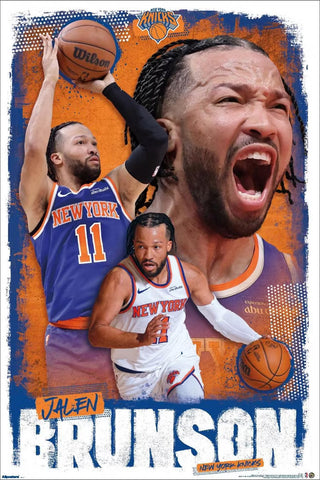 Jalen Brunson "Intensity" New York Knicks NBA Basketball Action Poster - Costacos 2026