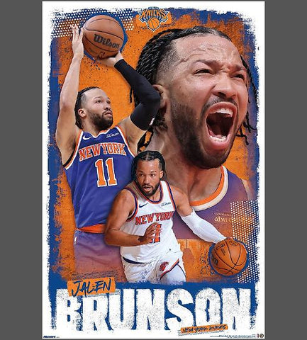 Jalen Brunson "Intensity" New York Knicks NBA Basketball Action Poster - Costacos 2026