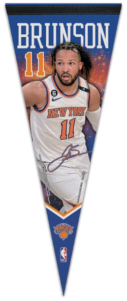Jalen Brunson New York Knicks Signature-Series Premium Felt NBA Collector's Pennant - Wincraft