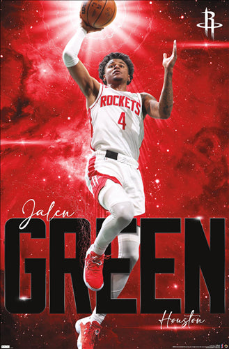 Jalen Green "Superstar" Houston Rockets NBA Basketball Poster - Costacos Sports