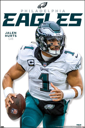 Jalen Hurts "Roll Out" Philadelphia Eagles QB NFL Action Wall Poster - Costacos 2023