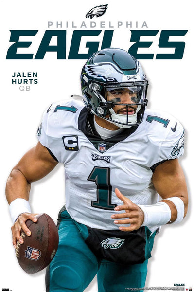 Jalen Hurts "Roll Out" Philadelphia Eagles QB NFL Action Wall Poster - Costacos 2023