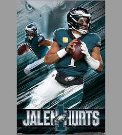 Jalen Hurts "Eagle-Eye" Philadelphia Eagles QB NFL Action Wall Poster - Costacos 2026